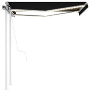 vidaXL Tenda da Sole Automatica LED Sensore Vento 3,5x2,5 m Antracite