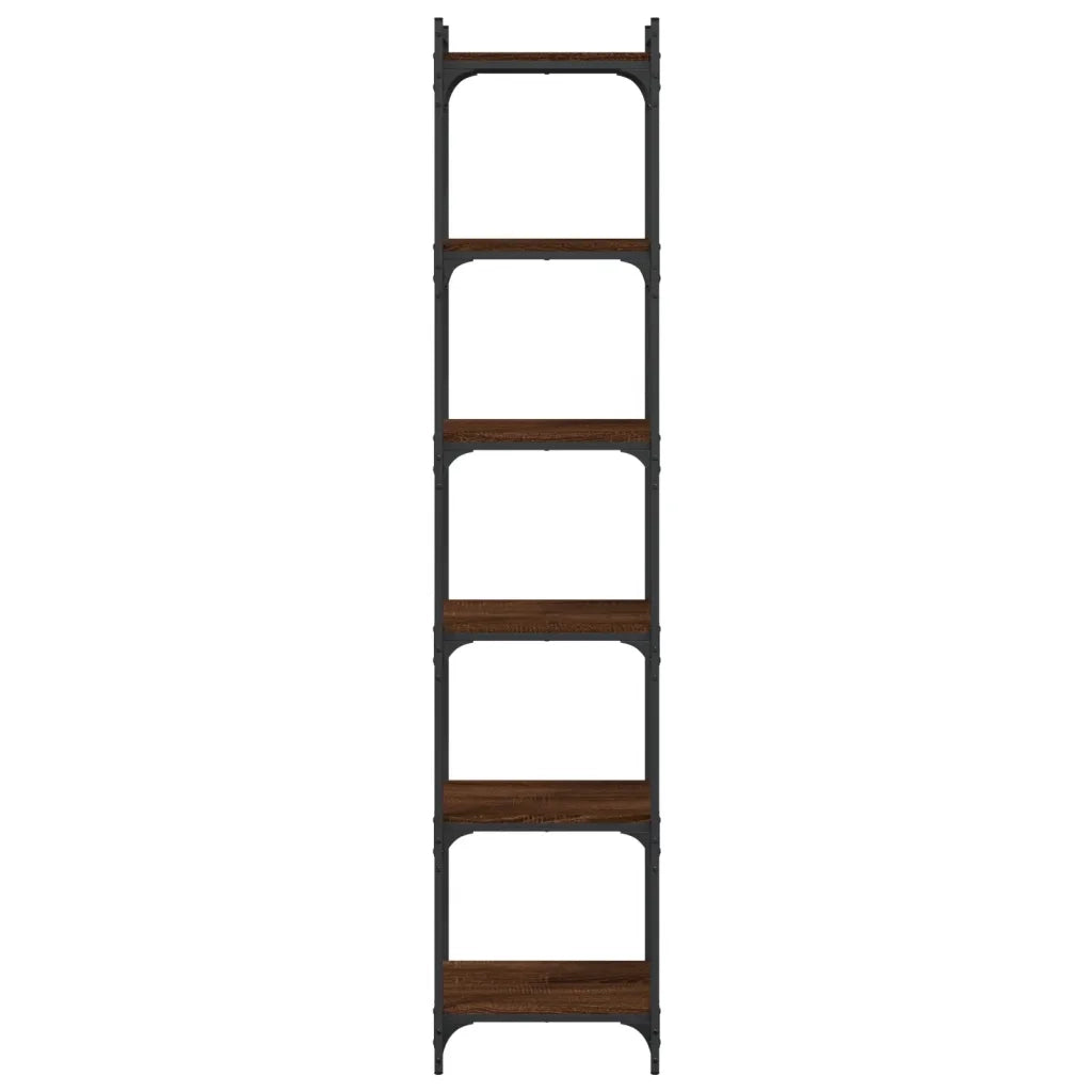 Libreria 6 Ripiani Rovere Marrone 40x30x188cm Legno Multistrato 837646