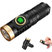 Trade Shop - Mini Torcia A Led Ricaricabile Portachiavi ​​metallo Con Bulbo Tg3 Multifunzionale -