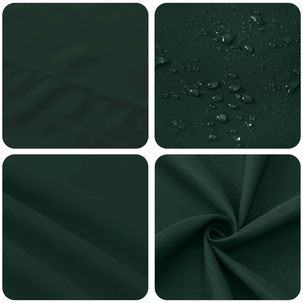 Tovaglia da Tavolo Verde Scuro 110 x 160 cm Poliestere 42039836