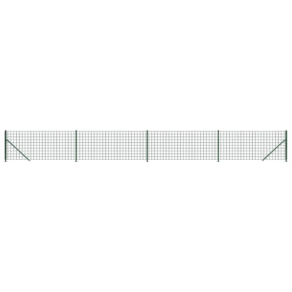 Recinzione Metallica con Flangia Verde 0,8x10 m 154176