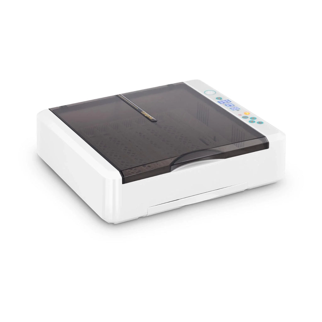 Dispositivo di incubazione incubatrice automatica ventilata per uova (36 uova (gallina), 20 - 39,5 ° C, 200 watt, candela per uova) 14_0005632
