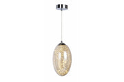 Lampada sospensione Irma LED 15W cromo vetro Ø20 Reality