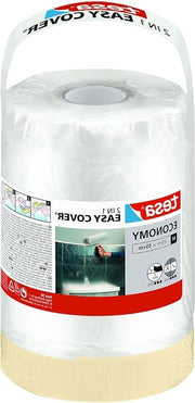 Foglia di protezione universale 2-in-1 - Scheda di protezione per pittura - Facile protezione e applicazione - 33 m x 55 cm Foglia di protezione