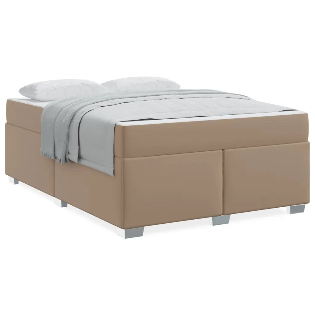 vidaXL Struttura del letto Cappuccino 140 x 200 cm Pelle sintetica