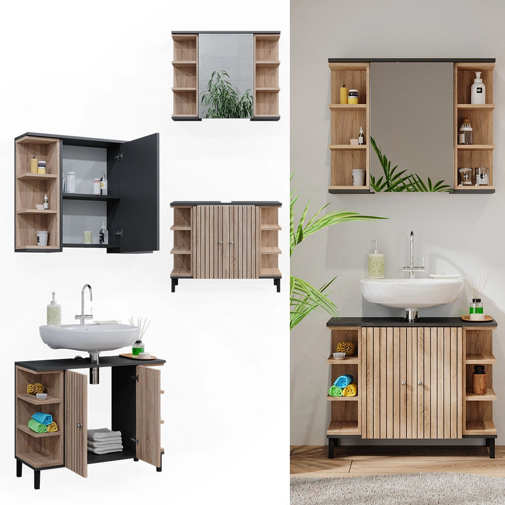 Vicco Set di mobili da bagno Sonoma 2 parti