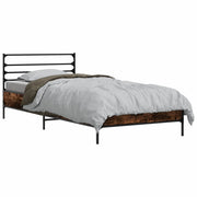 Letto singolo | Letto per adulti | Struttura del letto Rovere Fumo 80 x 200 cm