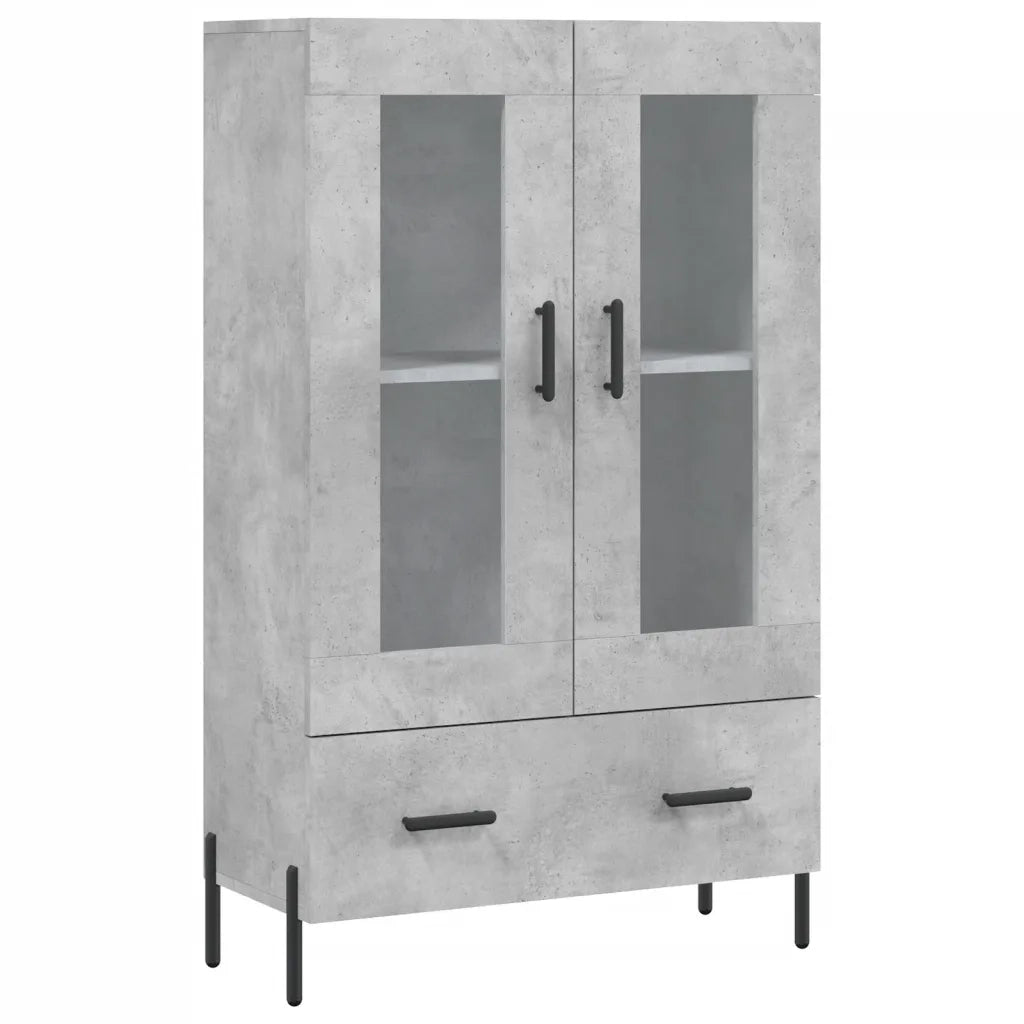 Credenza | Madia | Buffet da pranzo | Armadio da pranzo Grigio Cemento 69,5x31x115 cm in Legno Multistrato