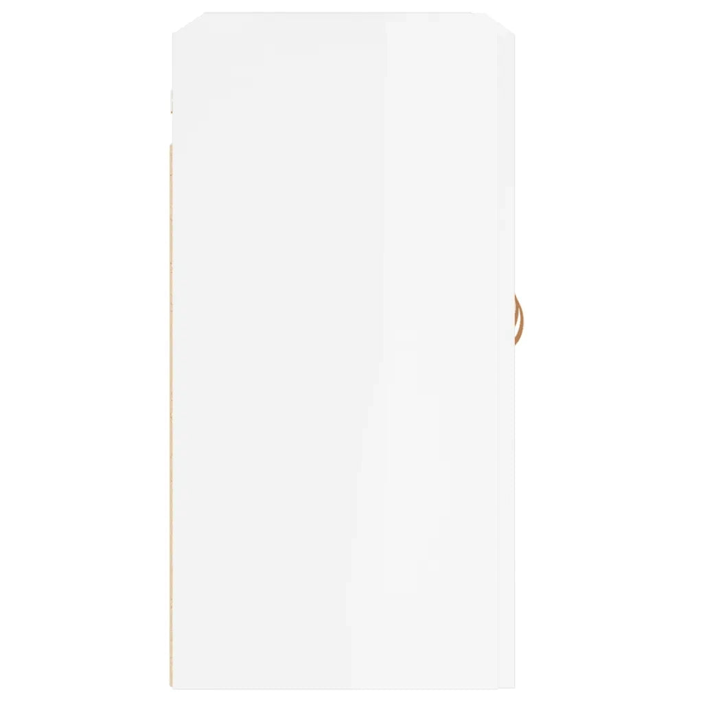 Armadietto a Muro Bianco Lucido 60x31x60 cm Legno Multistrato 829942