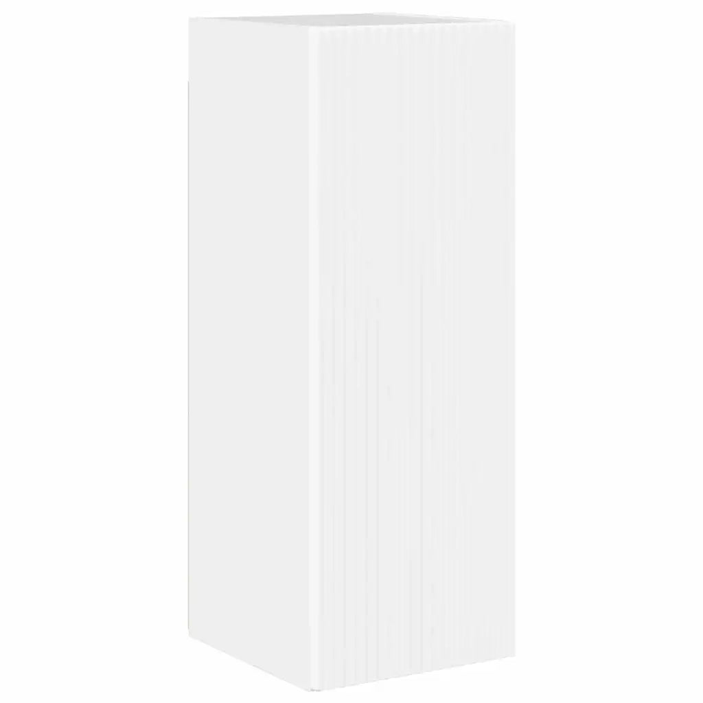 Mobile TV da parete 2 pz-Set di 2 Mobile TV a Muro-Credenza TV Bianco Lucido 30 x 31 x 80 cm