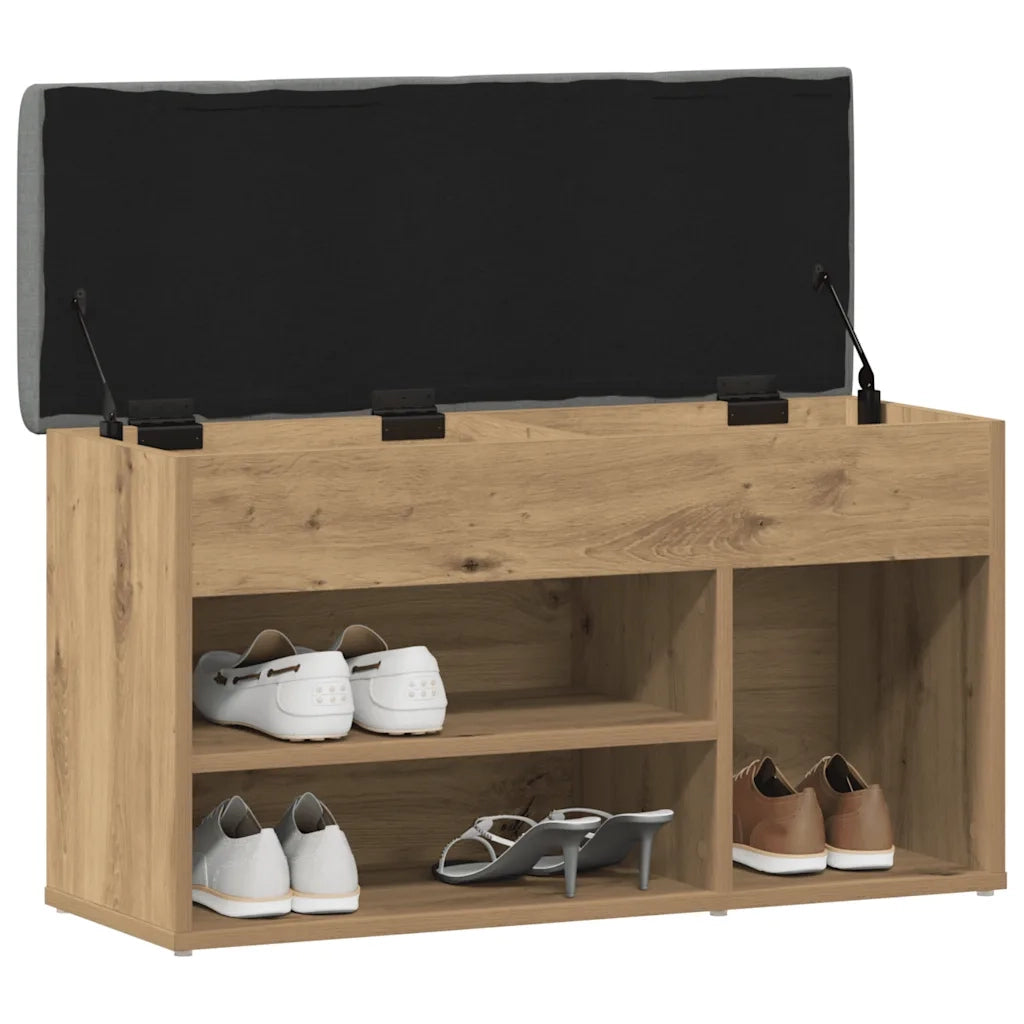 Scarpiera-Scaffale per scarpe Rovere Artigianale 82x32x45,5 cm in Legno Multistrato