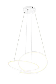 Lampada a sospensione LED, metallo, bianco, D 75 cm, Darvin