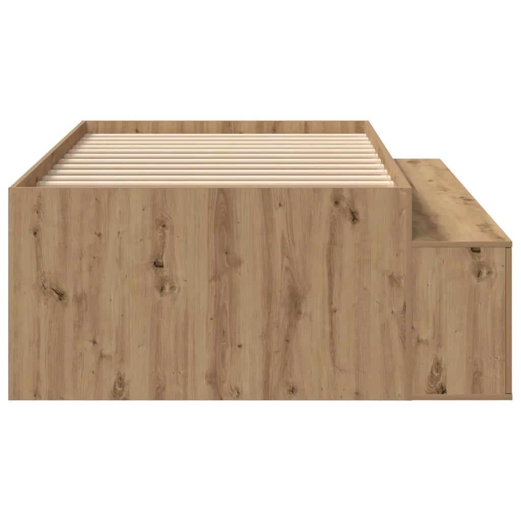 Struttura del letto con cassetto Rovere artigianale 90 x 190 cm 3335212