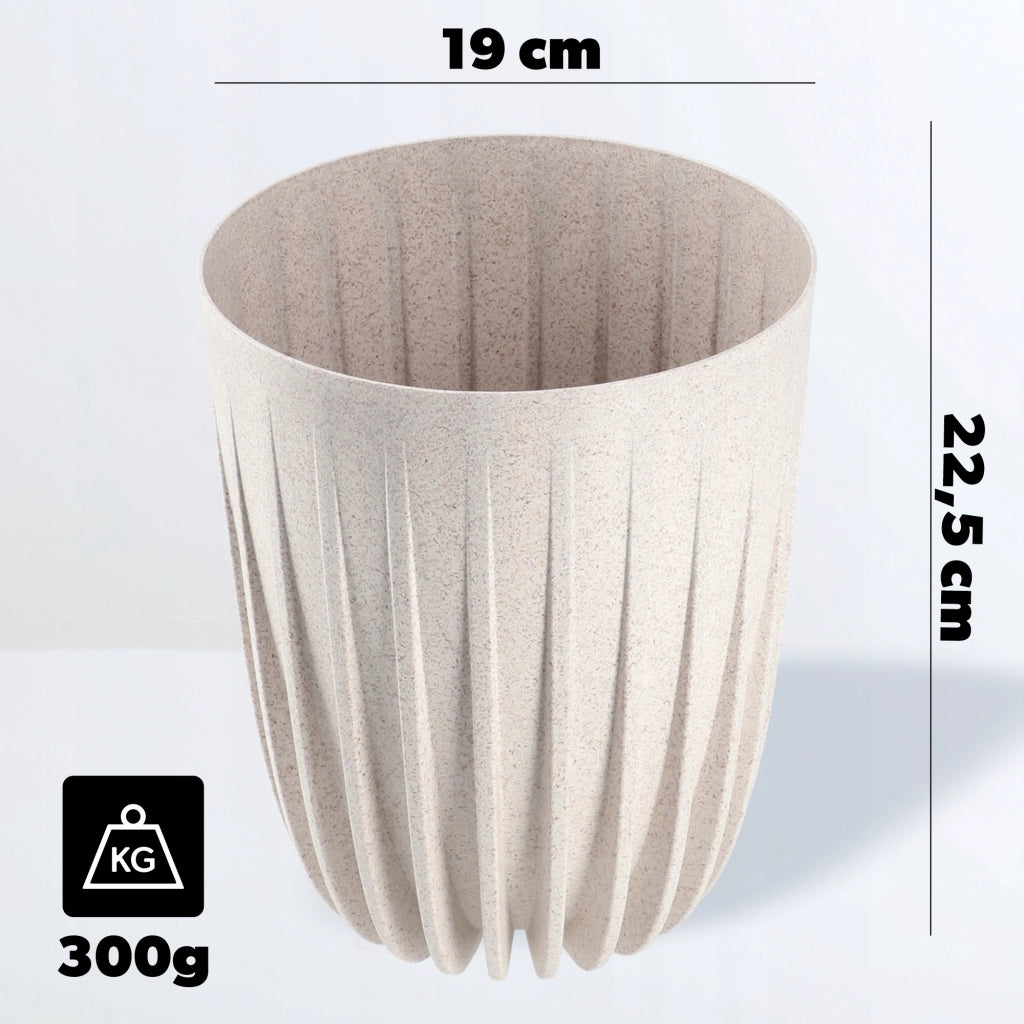 Vaso da fiori KADAX con inserto, rotondo, 19x22,5 cm, con coperchio in plastica.
