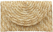 Borsa da sera per donne clutch con stro in mano, tela estiva, borsa da spiaggia per vacanze estive, borsa da sposa