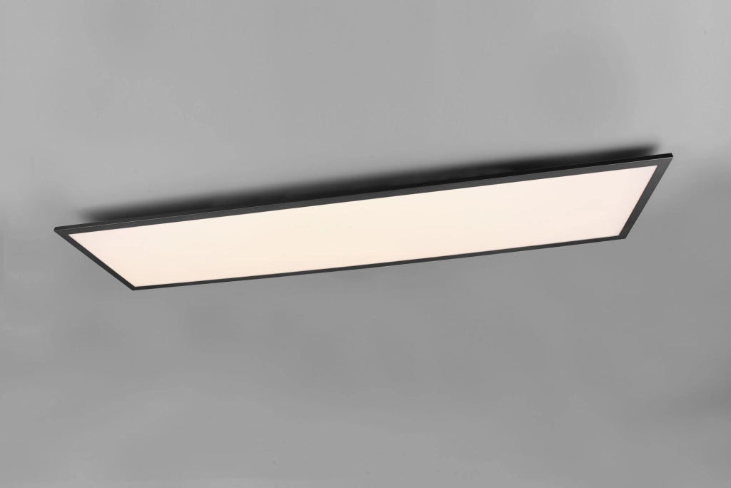 ALPHA PLAFONIERA LED 34W 4200lm, 3000KRETTANGOLARE BORDO NERO 119,5X29,5CM