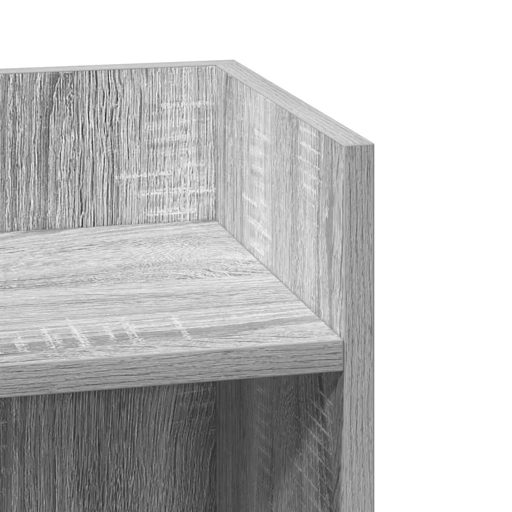 Tavolino Laterale con Ripiano Grigio Sonoma 25,5x27x60 cm 858552