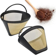 Filtro per caffè e tè in oro riciclabile e sostenibile - Oro - Filtro per caffè e tè - Ideale per caffè e tè - Adatto per 6-8 tazze