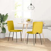 Sedie da Pranzo 2 pz Gialle in Velluto 4101216