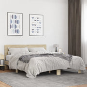 Giroletto Rovere Sonoma 160x200 cm in Legno Multistrato Metallo 3280183