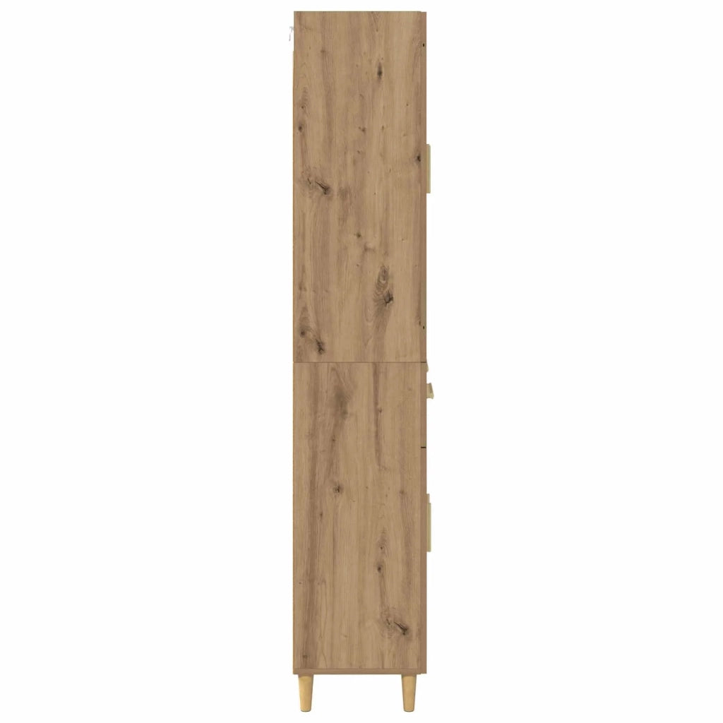 Credenza con Cassetto-Buffet-Armadio da cucina Rovere artigianale 69,5 x 34 x 180 cm 775658