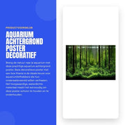 Decorazione per acquario - fondo acquario impermeabile - adesivo auto - carta decorativa - tema bosco - 61x41cm - resistente a shock - decorazione per acquario