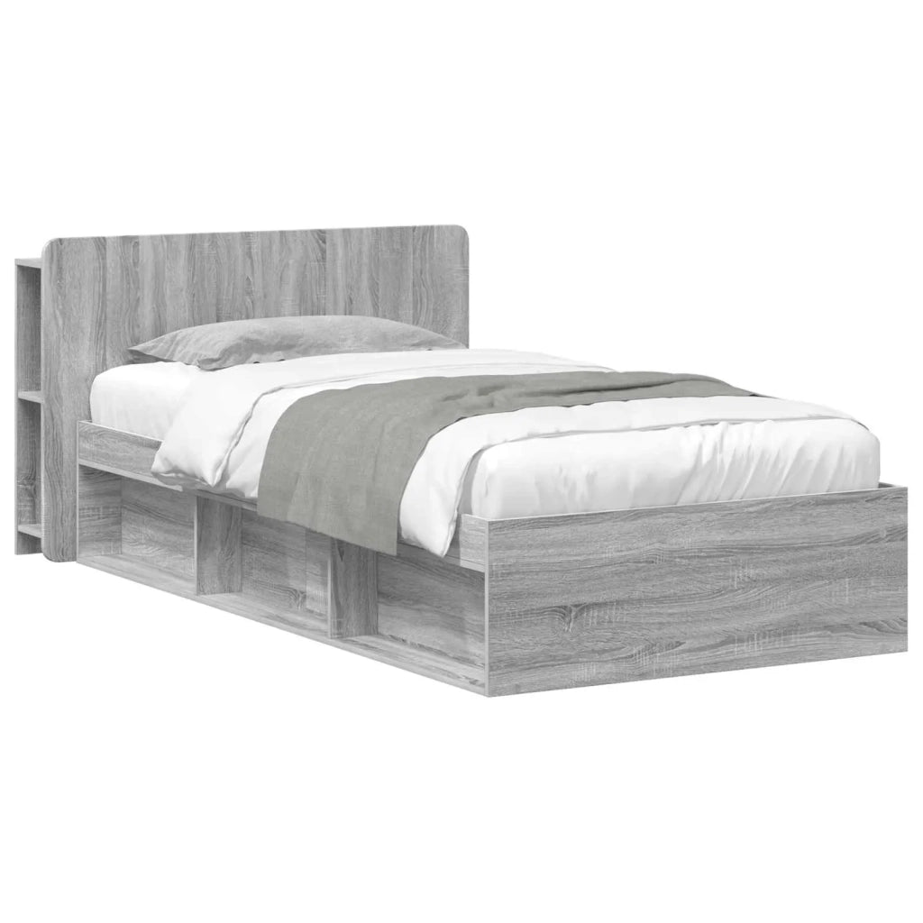 Telaio del letto con storage Sonoma grigio 100 x 200 cm 3433338