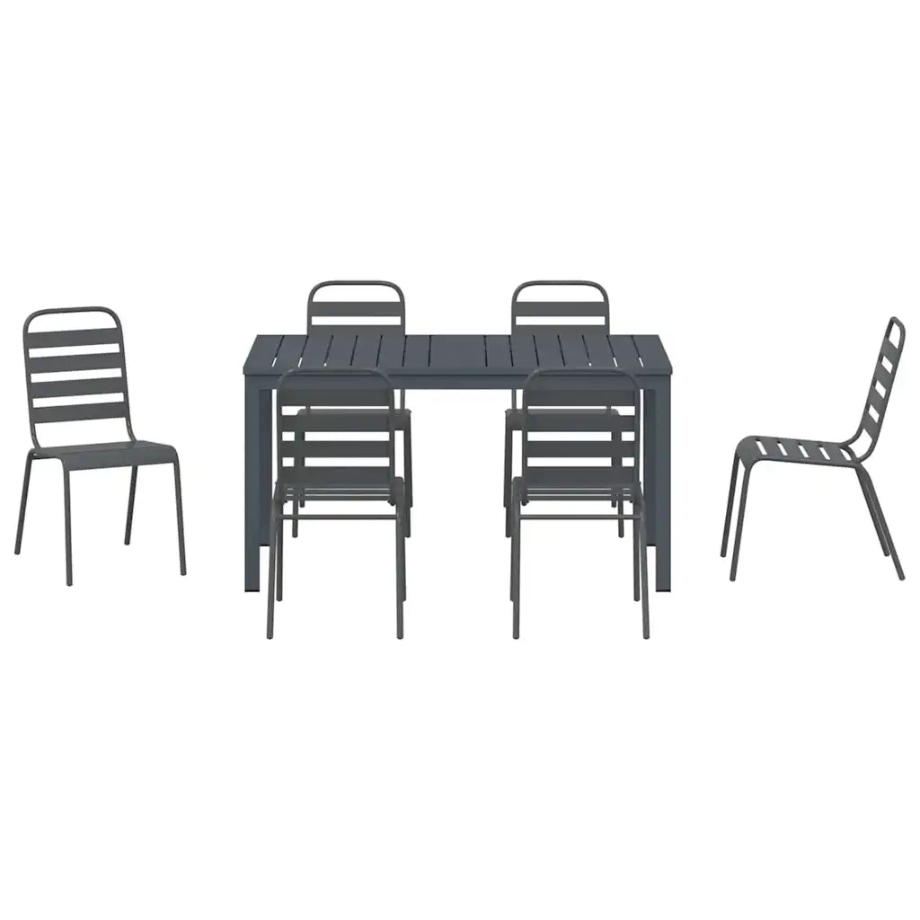 Set da Pranzo per Giardino 7 pcs Antracite 3378816