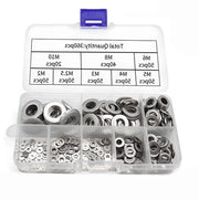 360 pezzi di anello di chiusura in acciaio inossidabile 304 - combinazione di anelli di chiusura in metallo con viti hardware 

Caratteristiche tecniche:
- Materiale: acciaio inossidabile 304
- Corrosione resistente
- Duratura garantita