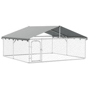 Gabbia per Cani da Esterno con Tetto-Cassa per cani 300x300x150 cm