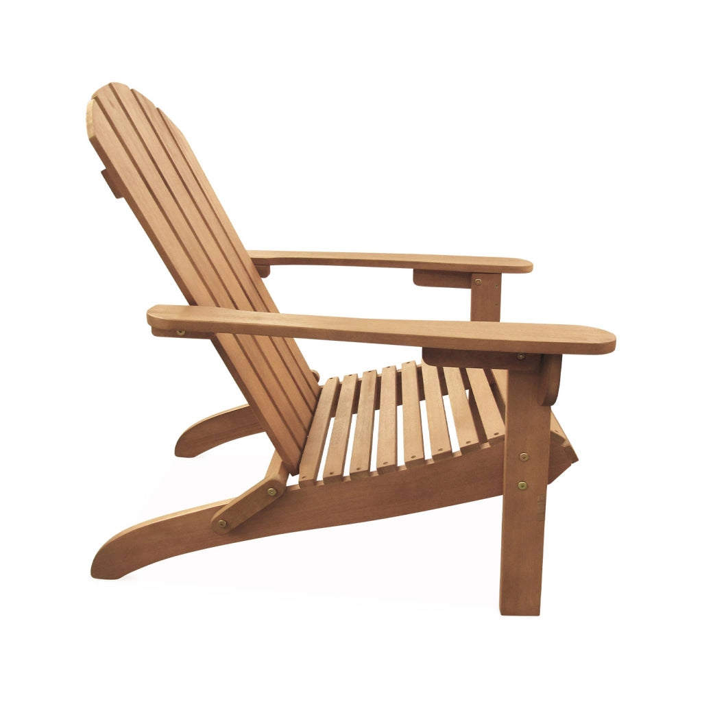 Set 2 poltrone da giardino in legno, marrone naturale