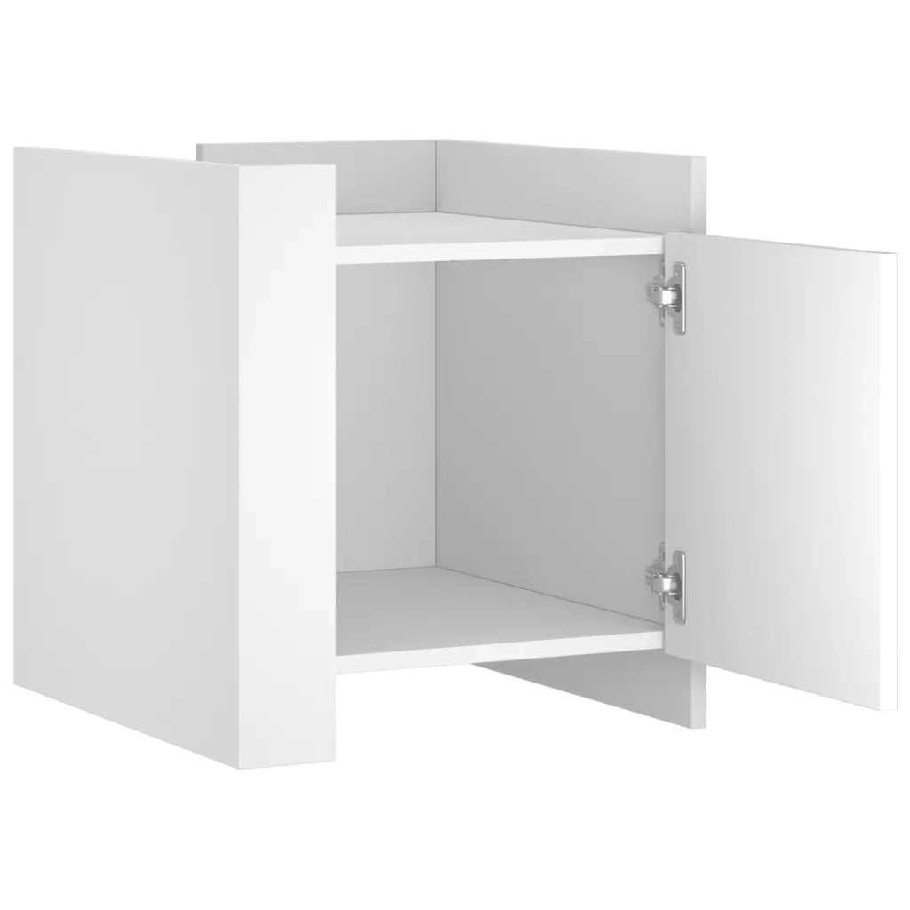 Comodino | Armadio da Notte | Mobiletto da notte Bianco 45x50x50 cm in Truciolato