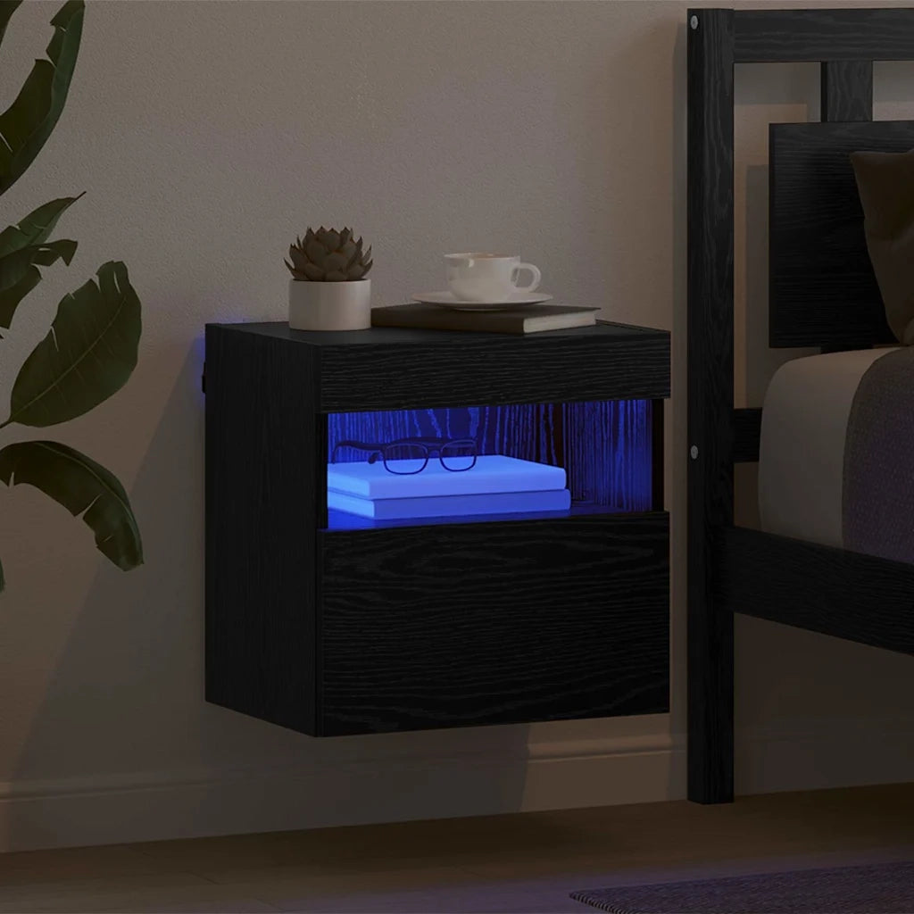 Mobile TV da parete-Mobile TV a Muro-Credenza TV Rovere Nero 40 x 30 x 40 cm