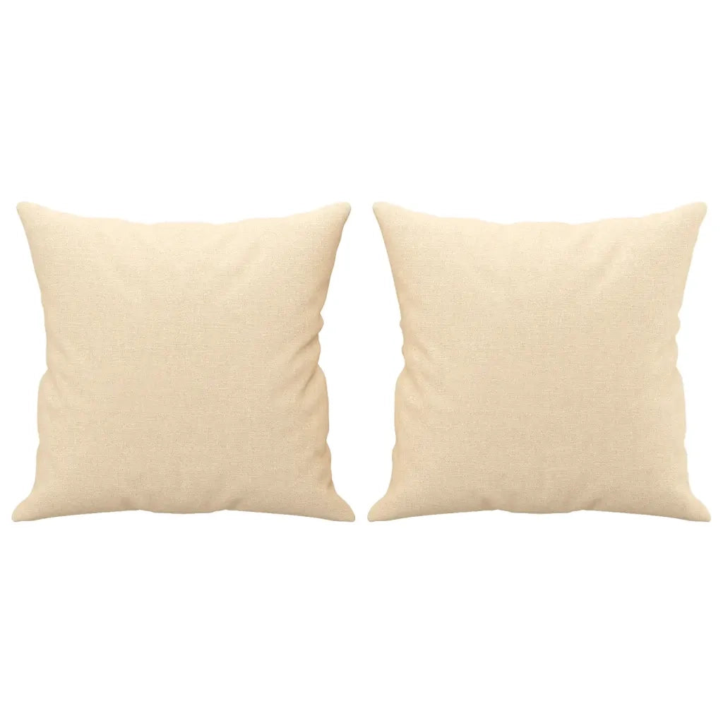 Cuscini Decorativi 2 pz Crema 40x40 cm in Tessuto CFW8882739
