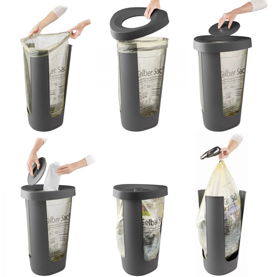 CONTENITORE 50 LT PORTA SACCHETTI FABU ANTRACITE