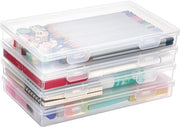 Set di 3 penne trasparente, ripiegabile e BPA-free - Contenitore per penne per scuola, fai da te e ufficio - Contenitore per penne per organizzazione semplice e senza sforzo