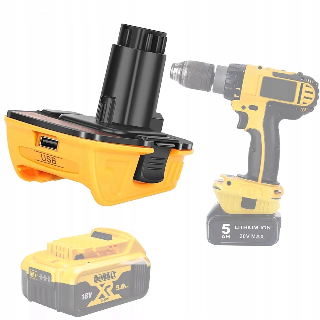 Adattatore per Batteria Dewalt DCA1820 – Compatibile con Utensili 18V NiCad/NiMh e Batterie 20V Li-Ion
