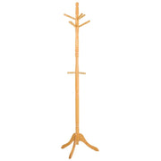 Appendiabiti da terra in legno color miele 44x44x184h