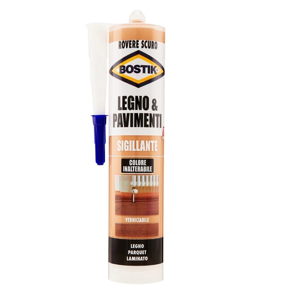 Sigillante crepe fessure parquet Bostik legno e pavimenti parete vari colori ROVERE SCURO