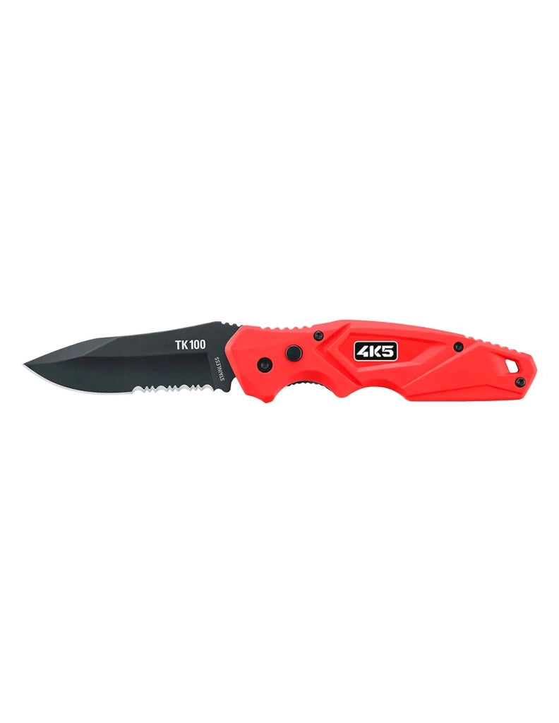 Coltello a serramanico con affilatura della lama in parte liscia e ondulata 4K5 600.100A - TK 100