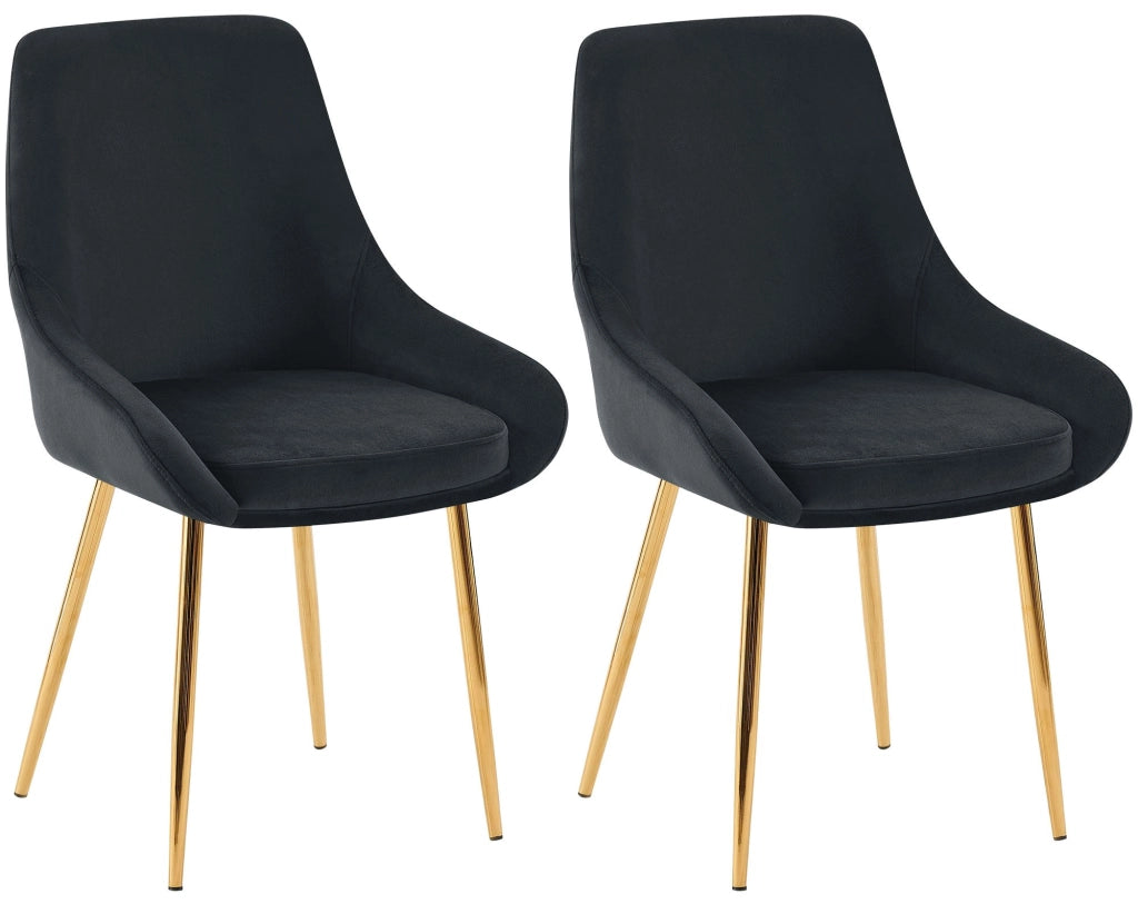 Set di 2 sedie da pranzo Elmira velluto oro 9