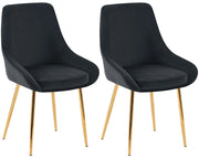 Set di 2 sedie da pranzo Elmira velluto oro 9