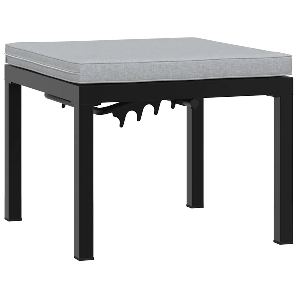 Panche Giardino con Cuscini 2 pz Nere Acciaio Verniciato Polvere CFW2229434