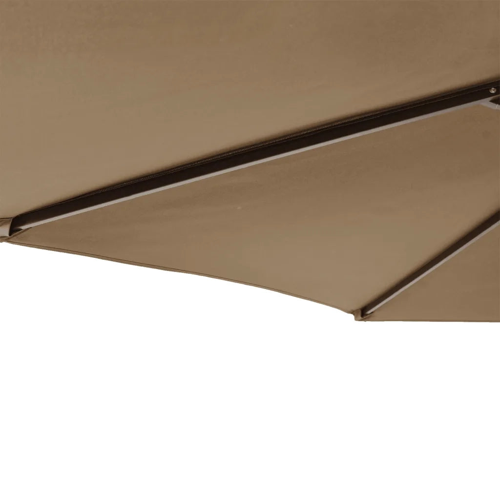 Ombrellone Giardino con Palo in Acciaio Tortora 225x225x212 cm 4005061