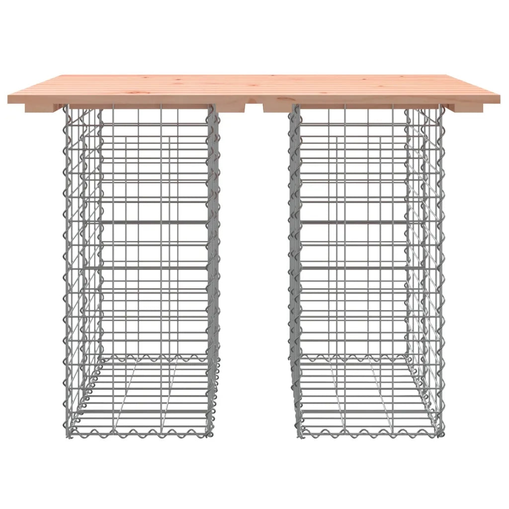 Tavolo da Giardino | Tavolino da esterno in gabbione design 100x70x72 cm in legno massello Douglas