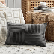Cuscino coperto in corduroy scuro, 30x60 cm, senza guaina, decorativo per cuscini di divano, camera da letto, soggiorno e balcone.