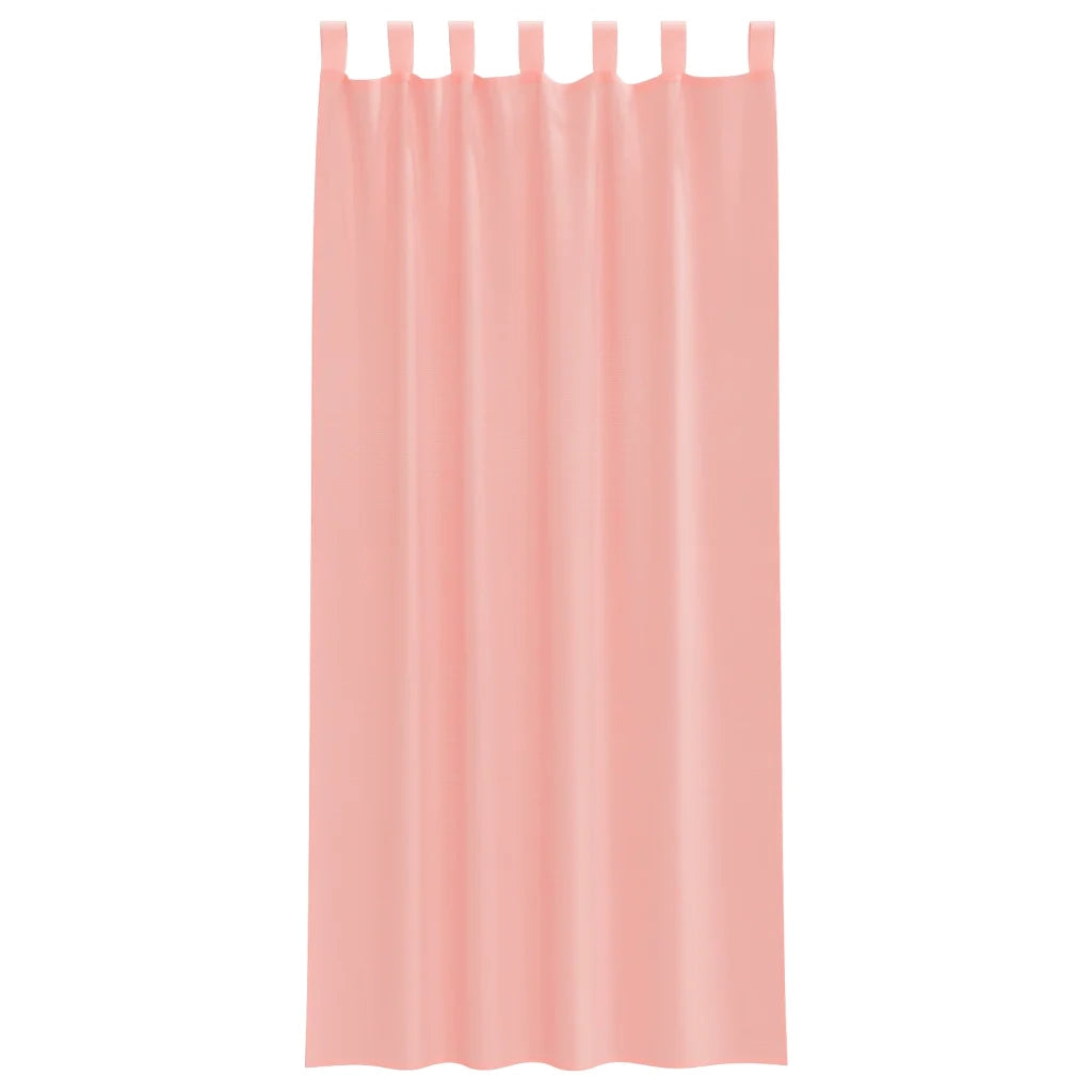 Tende in Voile con Passanti 2 pz Rosa 140x245 cm 4102289
