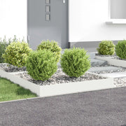 Bordura per Prato 4 pz 100 x 100 x 20 cm Acciaio Bianco 8008962
