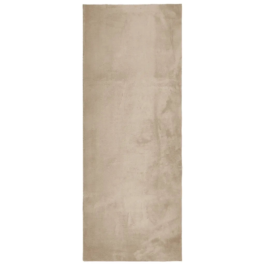 Tappeto a Pelo Corto HUARTE Morbido e Lavabile Sabbia 80x200 cm 375053