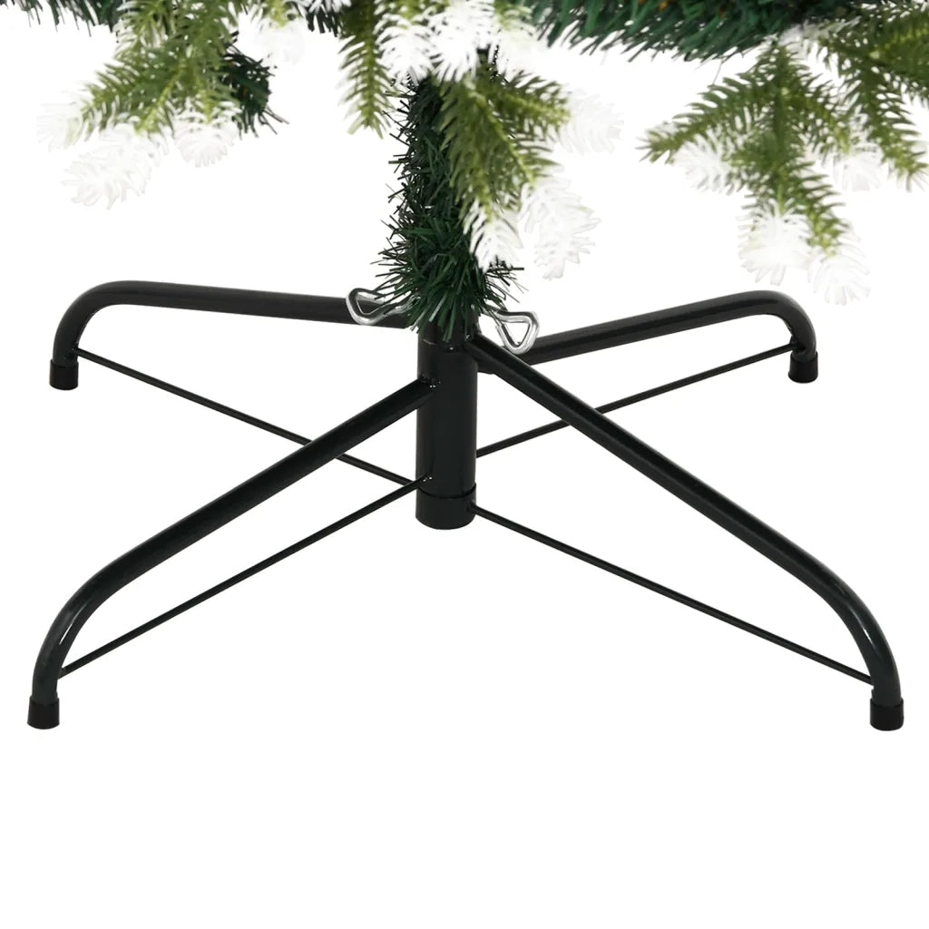 Albero Natale Artificiale Incernierato con Neve Fioccata-Albero Natalizio 240 cm 137932
